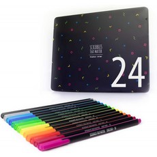 중요한 스 크라이 블에 의한 파인 라이너-24 세트-0.7mm 팁-무산소 무취 잉크-빠른 건조-불릿 저널링 글, 단일상품, 단일상품