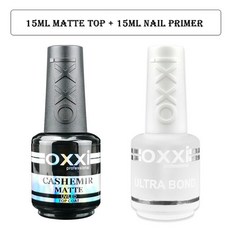 Oxxi- 네일 고무 베이스 코트 15ml 세미 퍼머넌트 UV 젤 바니시 프라이머 네일용 매트 탑코트 네일아트 젤락, 11 matte and primer, 1개