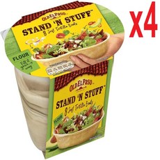 8개입 4팩 올드 엘파소 스탠드 앤 스터프 토르티야 랩 보트 Old El Paso Stand N Stuff Tortilla Wrap Boats, 198g, 4개 - 스터프랩