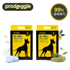 [프로도기] 99% 냄새제거 노스멜 배변패드 M 100매 (50매 x 2팩), 향 선택:그린티향 / 향 선택:그린티향
