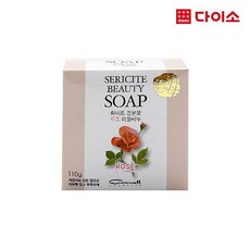 [다이소]화이트견운모 미용비누(로즈)-48577
