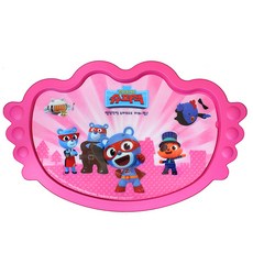 슈퍼잭 3D 입체 퍼즐 플레이트 유아식기, 핑크, 1Ea