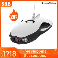 PowerVision PowerRay 수중 드론 낚시 카메라 드론 1080p 낚시 드론 Rc 마법사 Dron 4K UHD 카메라 다이빙 보트|카메라 드론|, 1개, advanced vision, 단일