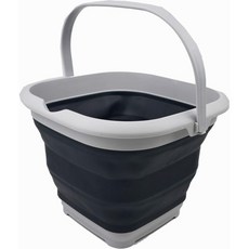 SAMMART 8.5L2.2갤런 접이식 사각 핸디 버킷접이식 사각형 물통핸들이 달린 휴대용 욕조. 사이즈 31x31cm그레이슬레이트그레이 1, Grey/Slate Grey, 1, 1개