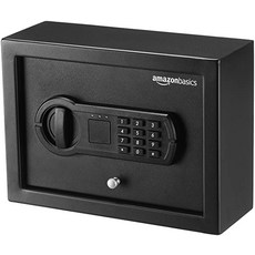 [미국] AmazonBasics Small Slim Desk Drawer Security Safe Lock Box, 단일상품