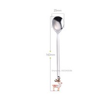 크리스마스 커피 스푼 및 포크 세트 교반 스푼 창의적인 디저트 차 삽 선물 상자 도매, 1PC 1, 1개