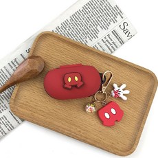 에스제이 컴퍼니(SJ Co.) 미키 미니 삼성 GALAXYBUDS 에어팟 커플 개성 R170 실리콘 케이스다, 삼성 Buds 커버 레드 커버 Q 반