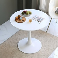 데코퍼니쳐 피렌체 원형 티테이블 800, 화이트