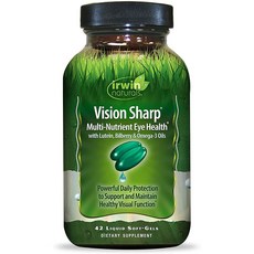 Irwin Naturals Vision Sharp 루테인 영양 비타민 42정, 1개, 1