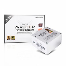 가츠 MASTERX X750W 80PLUS브론즈 ATX3.1 화이트 파워-ATX, 선택없음