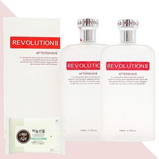 레볼루션2 애프터쉐이브 140ml 2개(+하늘선물 물티슈 10매), 2개