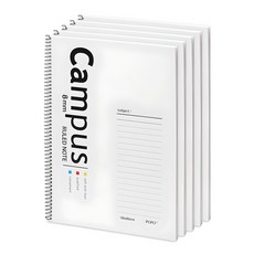 포포팬시 캠퍼스 노트 3, 화이트, 5개 화이트, 5개