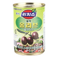 동서 리치스 슬라이스 블랙 올리브, 405g, 15개