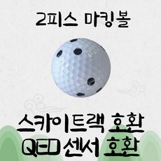 마킹볼 스카이트랙 QED 호환 마킹볼 2피스 골프공 홈스크린골프 가정용스크린 골프볼, 30구 기본, 1개, 2개