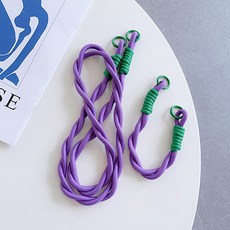 아셀 도난방지 휴대폰스트랩 목걸이줄 핸드줄 세트, 2개, 7 딥 퍼플 라인