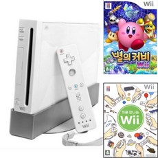 [중고][wii] 국내판 닌텐도 wii 게임기 정품 2인셋 별의 커비 별의커비 처음만나는 위 윌 will, 위 커비 세트