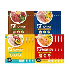 듀먼 오리지널 영양특식 50g x 4종세트 (냉동), 닭가슴살 + 채소 혼합맛, 연어 + 채소 혼합맛, 오리안심 + 채소 혼합맛, 소고기 + 채소 혼합맛, 4세트
