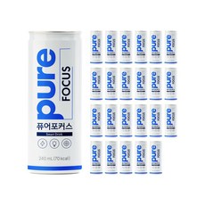 퓨어포커스 제로카페인 에너지 드링크 24개 서울대음료, 240ml