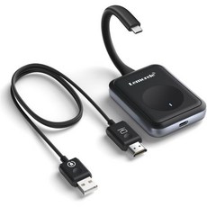 르모렐 무선 USB-C 송신기 및 수신기 HDMI 익스텐더 키트 휴대용 비디오 전송 모바일 PC TV 박스에서 오디오를 모니터링할 수 있는 2.45G 164ft 1080P 풀, 르모렐 무선 USB-C 송신기 및 수신기 HDMI 익스