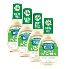 히든벨리 오리지널 식물성 파우더 랜치 샐러드 드레싱 앤 토핑 Hidden Valley Plant Powered Ranch, 4개, 355ml