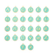 [루앤블리] 이니셜 펜던트 26PCS 마스크스트랩 목걸이 팔찌 주얼리 만들기 및 공예용 DIY