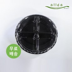 감자탕포장용기 다회용원형찬용기 170-4블랙 (17x3.5cm) 400개 삼계탕그릇 1BOX 엽떡포장용기