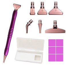  디노샵 고급형 보석십자수 펜 세트 메탈 드릴 헤드 6pcs 퍼플  상품 이미지