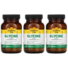 [2+1] Solgar 솔가 글리신 500mg 100정 베지캡슐 글라이신 스테아르산 마그네슘 Glycine 3개