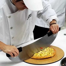 스텐 피자 칼 나이프 대형 반달 음식점 매장 도우 커팅, 상세 페이지 참고, 1개