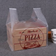 50 개/몫 791012 인치 피자 비닐 봉투 테이크 아웃 식품 가방 디저트 숍 포장 비닐 봉투 포장 가방 맞춤, 01, 12인치