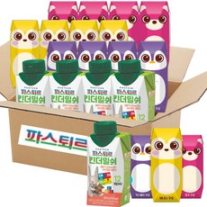 파스퇴르 파스퇴르 킨더밀쉬 꼬미루미 우유 4종 혼합 ( 킨더밀쉬4입+딸기우유4입+바나나우유4입+믹스베리4입) 총16팩, 125ml