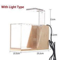 아쿠아리움탱크 데스크탑 어항 미니 소형 사이드 필터 아크릴 생태 작고 사무실 수족관 마이크로, 한개옵션1, 02 With light