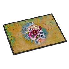 Carolines Treasures BB5129MAT Day of The Dead Flowers S (Day of the Dead Flowers Skull 18H X 27W), 본상품, 본상품