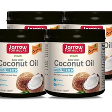 자로우 포뮬러스 엑스트라 버진 코코넛 오일 Extra Virgin Coconut Oil, 4개, 473ml