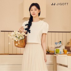 JJ지고트 리본 퍼프 크롭 블라우스 GP5P0BL531