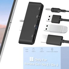 썬더볼트 4 독 4K HDMI를 지원하는 서피스 프로 9 USB 허브 USB-C Thunerbolt 4(8K30Hz 비디오+40G 데이터+100W 전력) 100M LAN 2X 3., For Surface Go3/Go2/Go