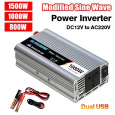 수정 사인파 인버터 800/1000/1500W 전력 변환기 태양광 12V 220V 인버터 변압기 자동차 야외 비상, 800W, 1개