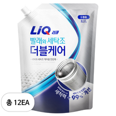 리큐 빨래와 세탁조 더블케어 드럼용 리필, 12개, 2.1L