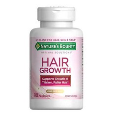 네이쳐스바운티 최적의 모발 성장 솔루션 바이오틴 비타민 90정 1개 / Nature's Bounty Optimal Solutions Hair Growth Exp. 2025/03