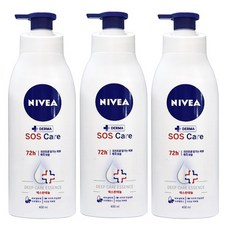 니베아 SOS 케어 바디로션, 400ml, 3개