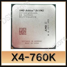 AMD 애슬론 쿼드 코어 CPU 프로세서 소켓 X4 760K AD760KWOA44HL FM2 3.8GHz 100W, 한개옵션0