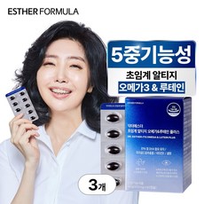 여에스더 초임계 알티지 오메가3 & 루테인 플러스(rTG형 오메가3 600mg&루테인 20mg), 60정, 3박스