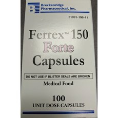 Ferrex 150 Forte Capsules - 100 Count Blister Pack Ferrex 150 Forte 캡슐 - 100개 블리스 터 팩, 1개, 100정