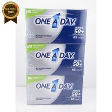 One A Day 원데이 남성 50+ 완전 종합 비타민 65ct x 3 pk = 195정 EXP SOON, 3개, 65정