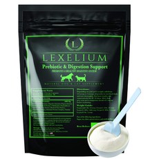 Lexelium Cat & Dog Prebiotic Digestion Supplement Lexelium 고양이 및 개 프리바이오틱 소화 보조제 - 민감한 위장 및 만성 설사에, 1개