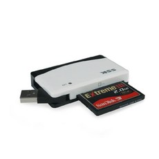 캐논 니콘 소니 멀티in1 TFCFSDMS카드 메모리카드 리더기, 클래식블랙 ~와 화이트, USB2.0