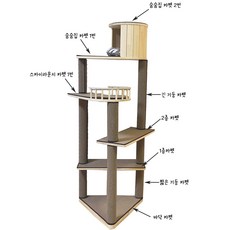 세모형 캣타워 리필카펫, 숨숨집카펫1번, 1개