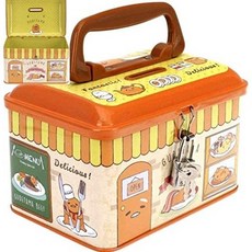 Lazy Egg Gudetama Coin Bank Saving Money Metal Box with Lock, One Color_One Size, One Color_One Size, One Color