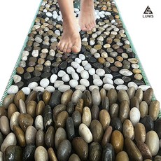  (천연 자갈)발 지압판 발바닥 지압 매트 발매트 발지압기 지압발판 돌 고밀도 만복스톤, 중형, 돌길, 1개 