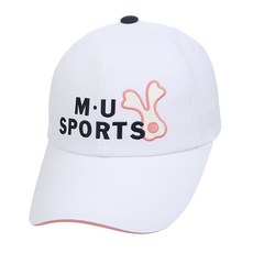 MU스포츠 여성 자수 포인트 볼캡 (MU22333H203), FFF, WHI 화이트아이보리, 1개 - mu스포츠